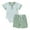 Green, variant on Hirigin Newborn Baby Boy Girl Clothes Set Ribbed Short Sleeve Striped Romper Top and Shorts 3 6 9 12 18 Months Casual Summer Outfits