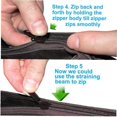 thumbnail image 3 of Jinsinto Size Replacement Head Zipper Pulling Target Zip Fixer Fix Repair with Universal Zipper for Clothing 6pacs, 3 of 5