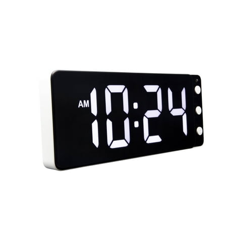 NeXtime Digital Clock with Large White Numbers | 4.5"x10.5"