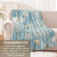 thumbnail image 3 of Coastal Blanket, Flannel Nautical Coastal Blankets Gifts, Coastal Starfish Ocean Seashell Beach Throw Blanket for Sofa Couch Bed Living Room Soft Warm Cozy Nautical Decor 60" x 50", 3 of 6