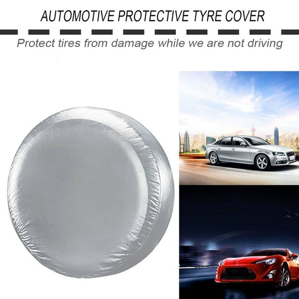4pcs housse de protection de pneu de secours housse de protection de roue  de sac de rangement de pneu de voiture en polyester