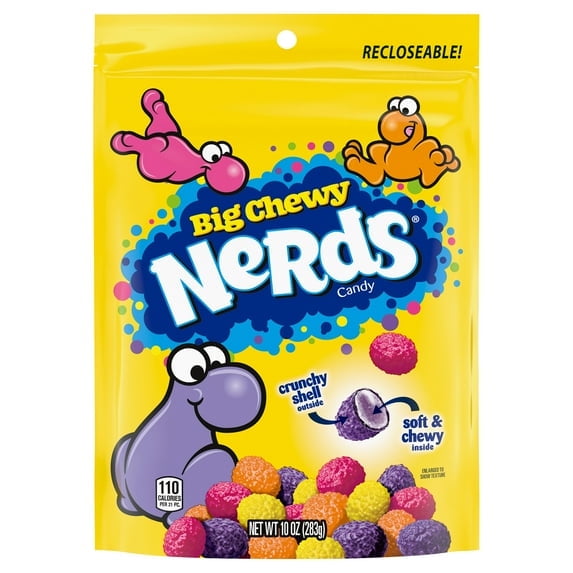 Nerds Big Chewy Mixed Fruit-Flavored Candy, 10 oz, Bag - Pack of 3