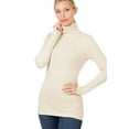thumbnail image 3 of Niobe Clothing Womens Basic Long Sleeve Turtle Neck T-Shirt Top, 3 of 6