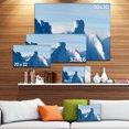 thumbnail image 3 of Blue Winter Hills Panorama - Impression sur Toile Paysage, 3 of 4
