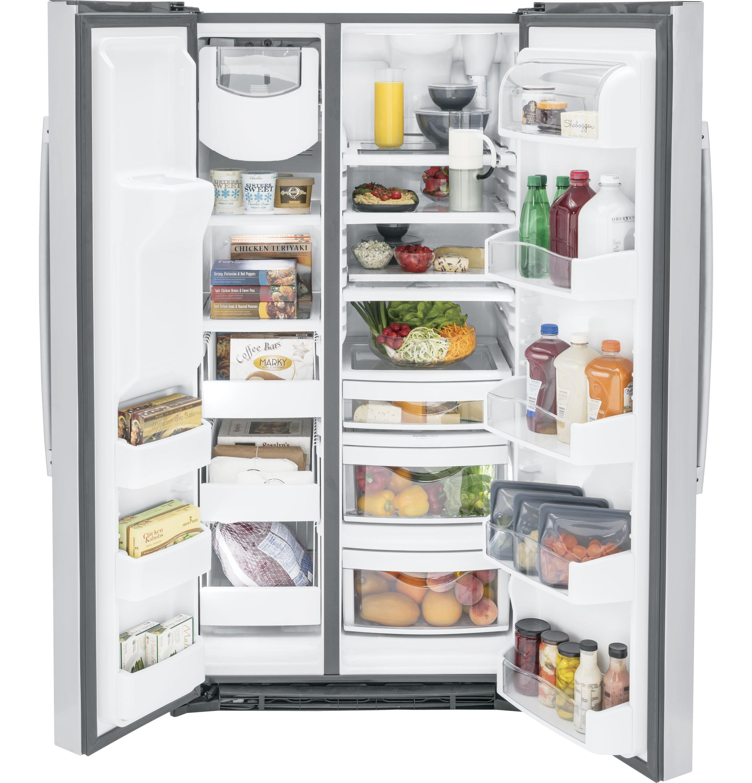 36 Inch Freestanding Side by Side Refrigerator with 25.3 Cu. Ft. Total Capacity