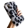 thumbnail image 5 of Plush leopard print is suitable for 78plus/15/12proxsmax/vivo mobile phone case OPPOreno6 autumn and winter models., 5 of 7