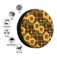 thumbnail image 4 of Easygdp Yellow Black Plaid Sunflower Wheel Cover,Spare Tire Cover,4-17in Spare Tire Cover Universal Fit for Trailer, Car, Truck, SUV, Jeep-15 inch, 4 of 6