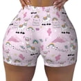 thumbnail image 2 of Balery No Drama Llama Pantalones cortos de entrenamiento estampados para mujer, sin costuras, ajustados, para gimnasio, yoga, correr, deportes, ejercicio activo, fitness.-X-Large, 2 of 8