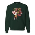 thumbnail image 1 of Wild Bobby, Betty Boop Winking Girl Power Femenist Betty Boop Unisex Crewneck Sweatshirt, Forest Green, Medium, 1 of 5