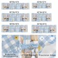 thumbnail image 2 of Valance Curtains for Kitchen Windows Happy Easter Abstract Gnomes Rod Pocket Valance Daisy on Blue White Plaid Short Window Curtain Topper for Bedroom Living Room Bathroom 42x12in,1&nbsp;Panel, 2 of 9