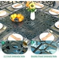 thumbnail image 3 of VIVIJASON 9-Piece Outdoor Patio Swivel Bar Set, All Weather Cast Aluminum Patio Bar Table and Chairs Set with 8 Cushioned Swivel Bar Stools, Large 64" Square Patio Bar Height Table, 3 of 7