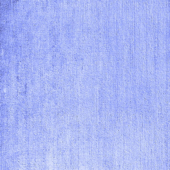 Ahgly Company Machine Washable Indoor Square Solid Blue Modern Area Rugs, 6' Square