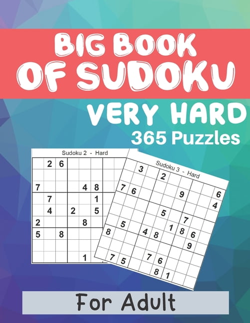 big book of sudoku very hard 365 puzzles for adult super