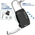 thumbnail image 3 of Lockbox Portable, Key Safe Storage Box Alloy, Realtor's Hanging 4 Digits Combination Lock box Waterproof, Metal Resettable Key Hider for Home, House Keys, Vacation Rentals-Black, 3 of 7