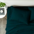 thumbnail image 3 of ABORN 300 Thread Count Organic Cotton Bedsheet 6 PC Short Queen Teal Blue 15" Deep Pockets, 3 of 7