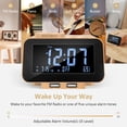 thumbnail image 3 of USCCE Digital Alarm Clock Radio - 0-100% Dimmer, Dual Alarm with Weekday/Weekend Mode, 6 Sounds Adjustable Volume, FM Radio w/Sle, 3 of 7
