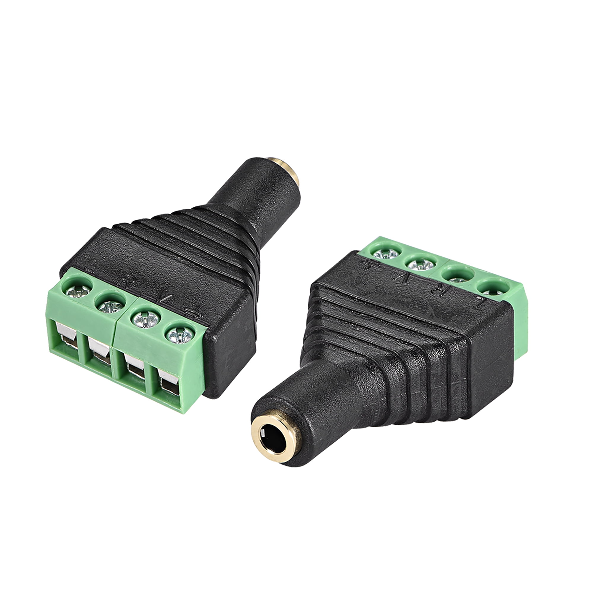 3.5mm 4 Pole Female to AV Screw Terminal Audio Video Connector