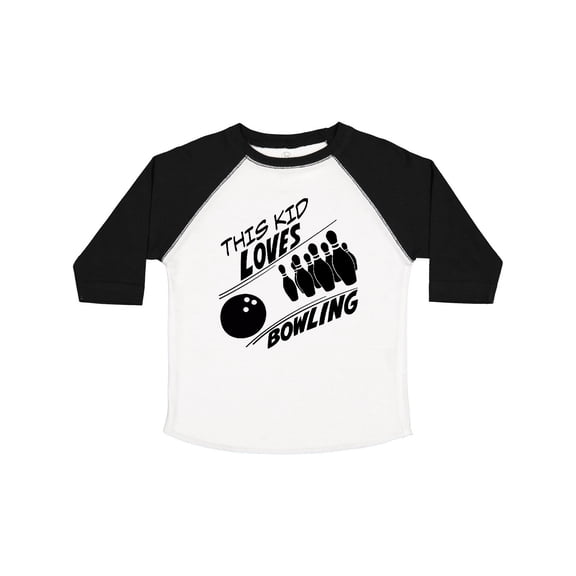 Inktastic This Kid Loves Bowling Boys or Girls Toddler T-Shirt