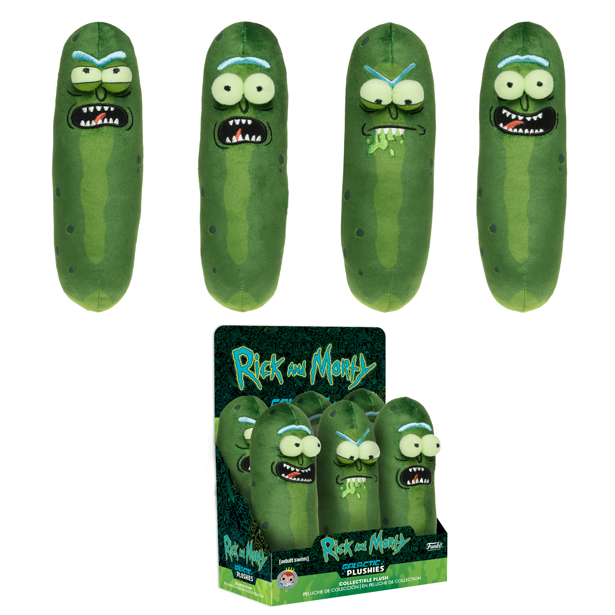 Rick And Morty Licensed Adult Swim Collection Plush Splat Ball And Stress Pickle 