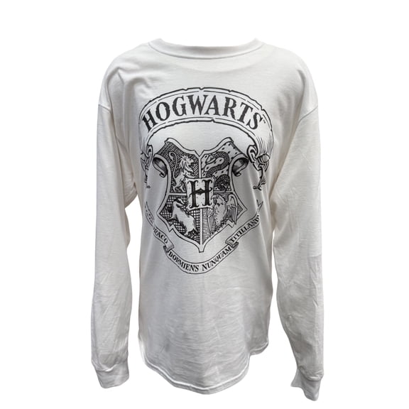 Harry Potter Shimmery Crest Adult Long Sleeve Tee, S-XL (Unisex)