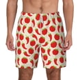 thumbnail image 2 of Picia Tomatoes And Chili pattern Mens Swim Trunks with Compression Liner Stretch Beach Shorts Quick Dry with Zipper Pockets No-Chafing Board Shorts-3X-Large, 2 of 9