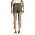 thumbnail image 3 of Time and Tru Women's Garment Dye Pull On Shorts, 3.5" Inseam, Sizes XS-3XL, 3 of 5