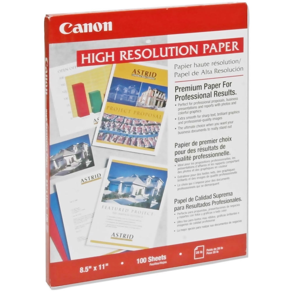 Canon Inkjet High Resolution Paper - White - Letter - 8 1/2" x 11" - 100 Sheet