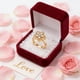 thumbnail image 5 of Anillo de flores para mujer, anillo giratorio de cristal con forma de flor, anillo giratorio ajustable, ideal para San Valentín, regalo de joyería para mujer, anillo de metal., 5 of 6