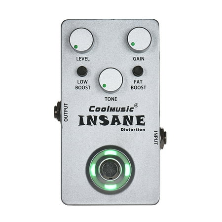 Coolmusic Electric Guitar Distortion Effect Pedal True Bypass Full Metal Shell