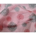 thumbnail image 4 of oneOone Silk Tabby Fabric Spiral & Floral Block Print Fabric BTY 42 Inch Wide, 4 of 4