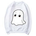 thumbnail image 5 of Jsaierl Halloween Sweatshirts Women Cute Pumpkin Ghost Graphic Sweatshirt Loose Fit Crewneck T-shirt Long Sleeve Holiday Pullover Tops Halloween Costumes, 5 of 5