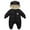 Black, variant on Landzoo Baby Boys Girls Snowsuit Winter Clothes Winter Coat Bear Hooded Jacket Toddler Jumpsuit Coat Breathable Cute Baby Bodysuits 12-18 Months