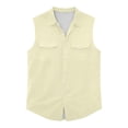 thumbnail image 4 of YSUEJPF Mens Sleeveless Button Down Shirt Summer Beach Tank Top (Available in Big & Tall), 4 of 7