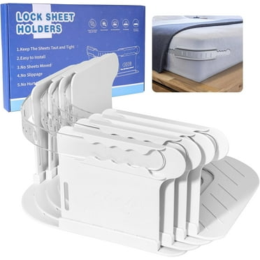 Lock Sheet Holders Keep Sheets Tight Heavy Duty Bed Sheet Holder Corner Fitted Sheet Straps Fit All Mattress Size Easy Installation