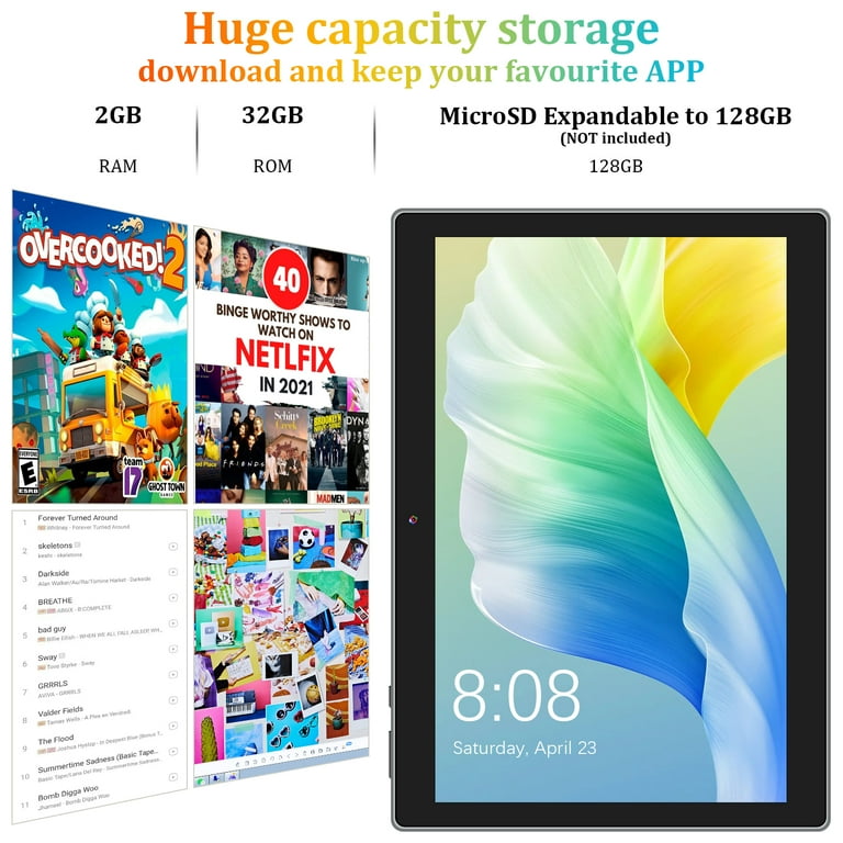 MARVUE M11 Android Tablet, 10.1 Inch IPS HD Android 11 Tablet, 2GB