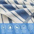 thumbnail image 4 of Hooded Beach Towels for Boys| Girls | Teens (8-16Years), 100% Thick Poncho Towel Robe for Kids, Perfect for Pool, Beach, Bath and Gifts, Grey Cabana Stripe Design, 4 of 4