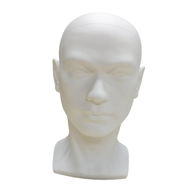 Cabeza de maniquí jinwen Cabeza de exhibición de peluca Modelo Comestic Soporte de postizo resistente mate blanco