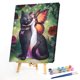 thumbnail image 2 of Mariposa niña y gato pintura al óleo por números DIY lienzo pared arte imagen artesanal FLhrweasw Nuevo, 2 of 9
