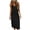 Black, variant on 2026 Summer Womens Dress Sleeveless V-Neck Midi Dress with Pockets Adjustable Drawstring Waist