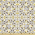 thumbnail image 1 of Geometric Fabric by the Yard Upholstery, Artificially Generated Squares Abstract Colorful Circles and Stripes Pattern, Decorative Fabric for DIY and Home Accents, Multicolor by Ambesonne, 1 of 5