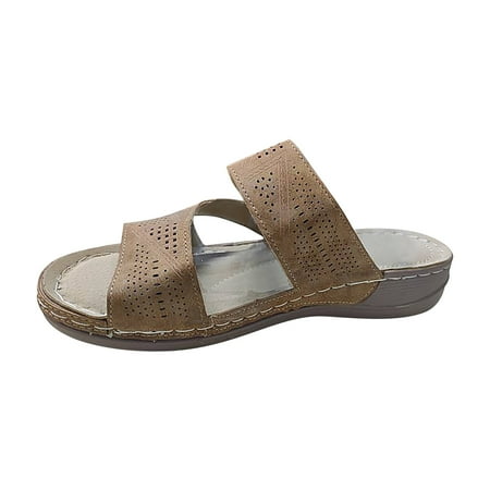 

Rdeuod Shoes Women Women S Leisure Vacation Comfortable Hollow Open Toe Wedge Beach Sandals Womens
