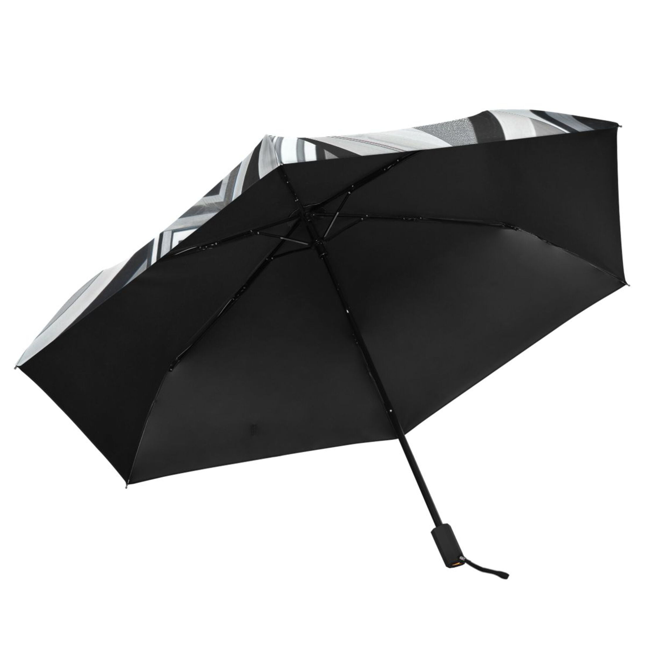 ALAZA Geometric Plaid Checkered Pattern UPF 50+ Compact Folding Umbrella for Rain Travel Umbrella Packable