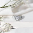 thumbnail image 4 of Rosec Jewels Moissanite Heart Shaped Engagement Ring - Vintage Style Ring for Women - D-VS1 Quality Certified, 925 Sterling Silver, US 4.00, 4 of 8