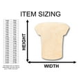 thumbnail image 2 of Unfinished Wood Blank Football Jersey Shape - Craft - up to 46" DIY 12" / 1", 2 of 3