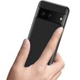 thumbnail image 2 of Carbon Fiber Case Compatible With Google Pixel 7 Pro/7, Slim Hard Pc + Soft Tpu Bumper Shockproof Cover, 2 of 5