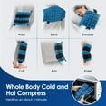 thumbnail image 4 of Large Ice Pack, Reusable Heat & Cold Compress Wrap for Full Back Relief, Leg Knee Ice Pack Wrap Ice Blanket for Muscle Pain, Tiredness – 2 Adjustable Straps Hydrating Resin Therapy Pad, 4 of 8
