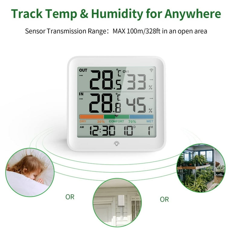 Digital Thermometer / Hygrometer (Indoor - Outdoor) 