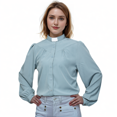 thumbnail image 4 of GRACEART Clergy Dress Shirt for Women Priest Shirts Long Sleeve Ministers Blouse With Flutter Sleeve, 4 of 8