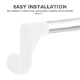 thumbnail image 3 of LOLIPPYY Set of 10 White Wardrobe Hooks Closet Rod Holders Aluminum Alloy Supports for Closet Organization, 3 of 8