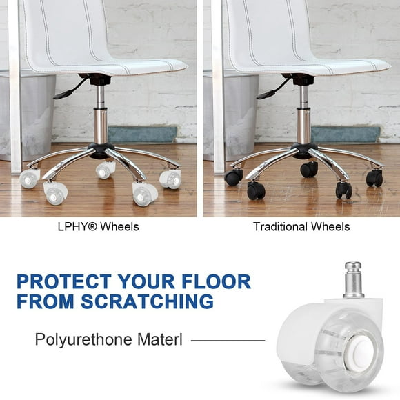 5Pcs Office Chair Casters Wheels 2 Inch Heavy Duty Mute Desk Chair Wheels Universal Fit Wheels for All Floors